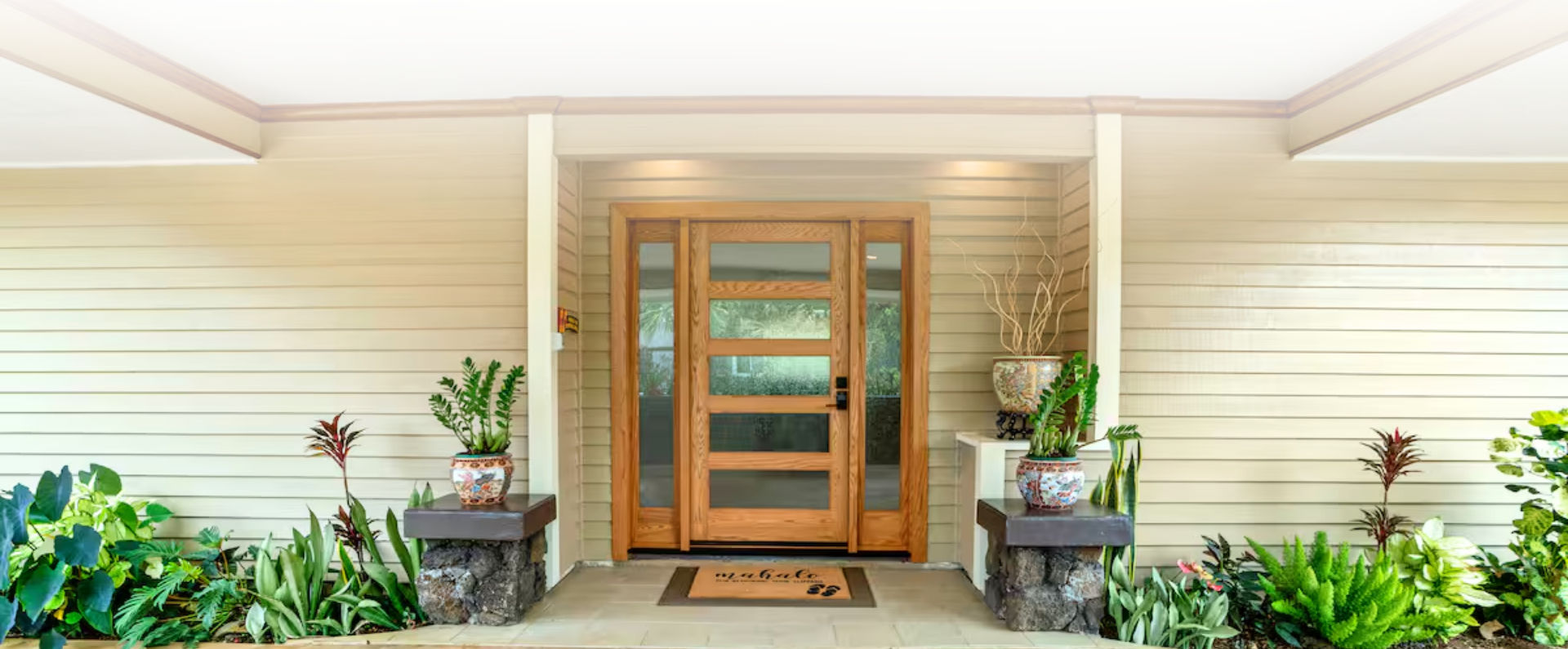 Photo of the front door of The Honey House