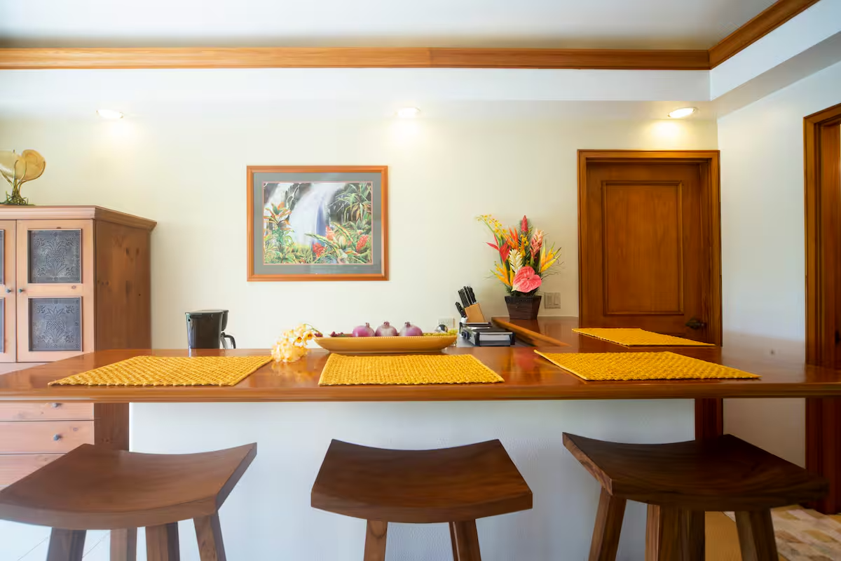 Private guest studio kitchen with counter